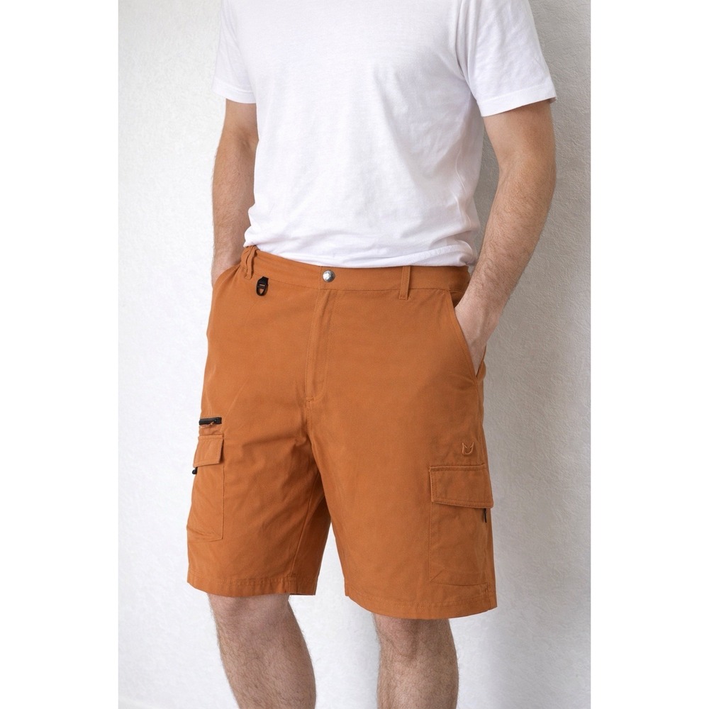 North Yard Shorts Mens 3XL Orange Stretch Athletic Running Reflective